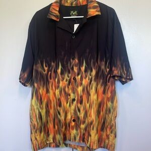 Benny’s camp vintage style shirt - flames - Halloween devil  outfit - couples
